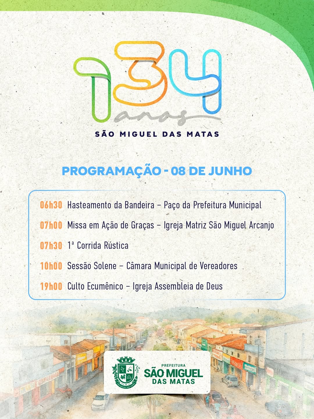 Comemorações do 134º Aniversário de São Miguel das Matas