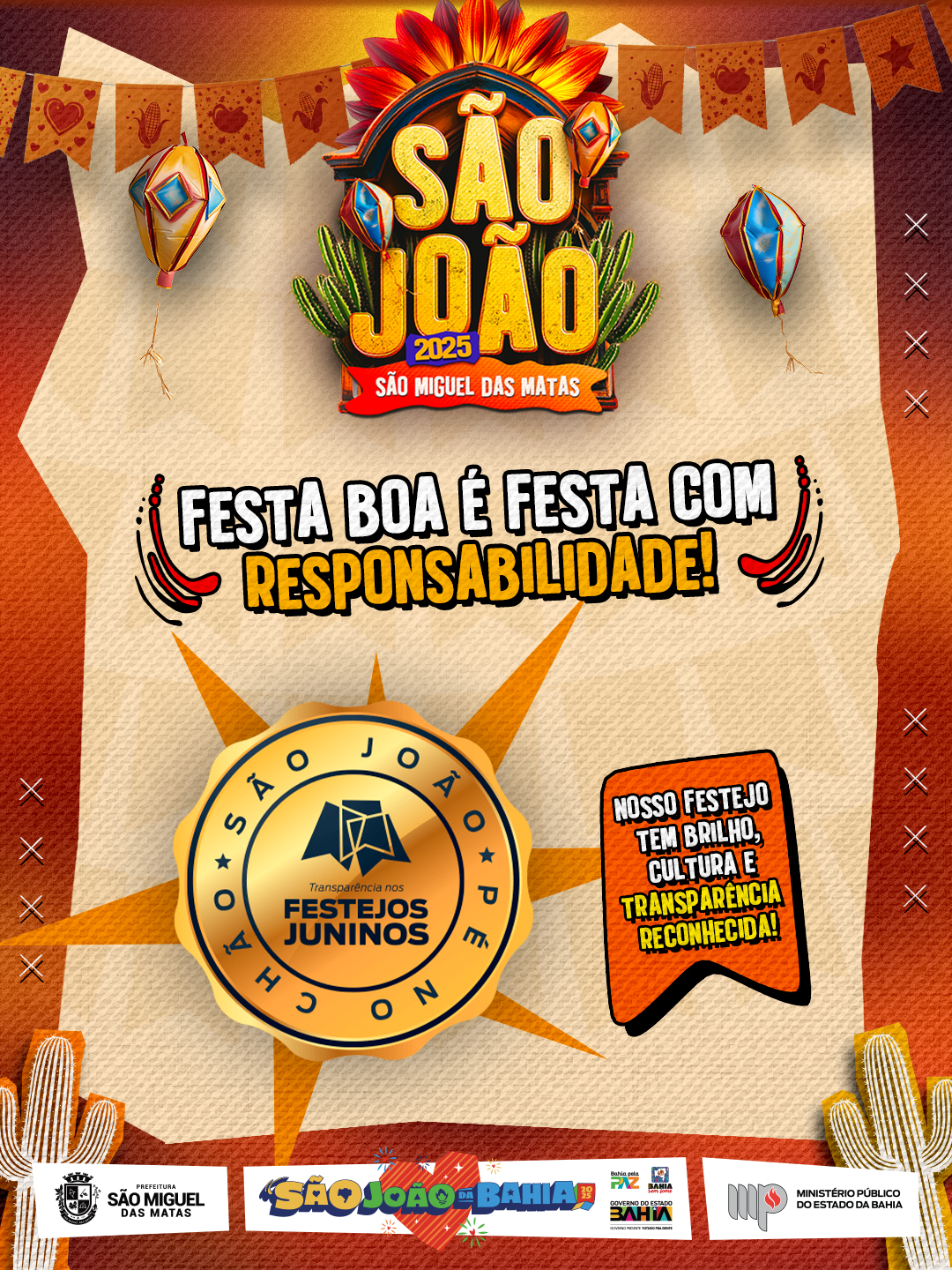 São Miguel das Matas Recebe Selo de Transparência em Festejos Juninos 2025
